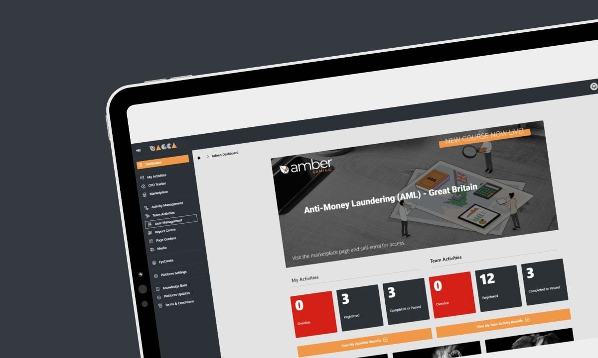 AGCA course page existing LMS-1